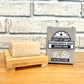 A box of Savvy Fit Soaps Nonscents Bar with an open soap, highlighting its plant-based, USA-made, and fragrance-free natural skincare formula.
